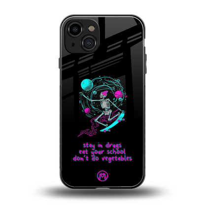 eat your school back phone cover | glass case for iphone 15