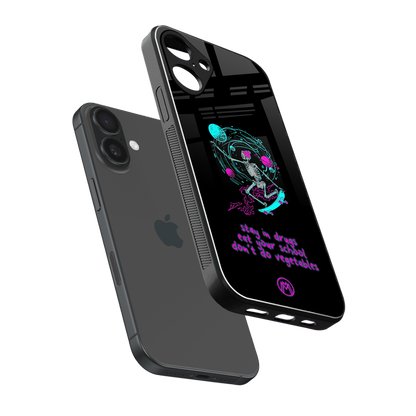 eat your school back phone cover | glass case for iphone 16 plus