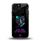 eat your school back phone cover | glass case for iphone 16 pro max
