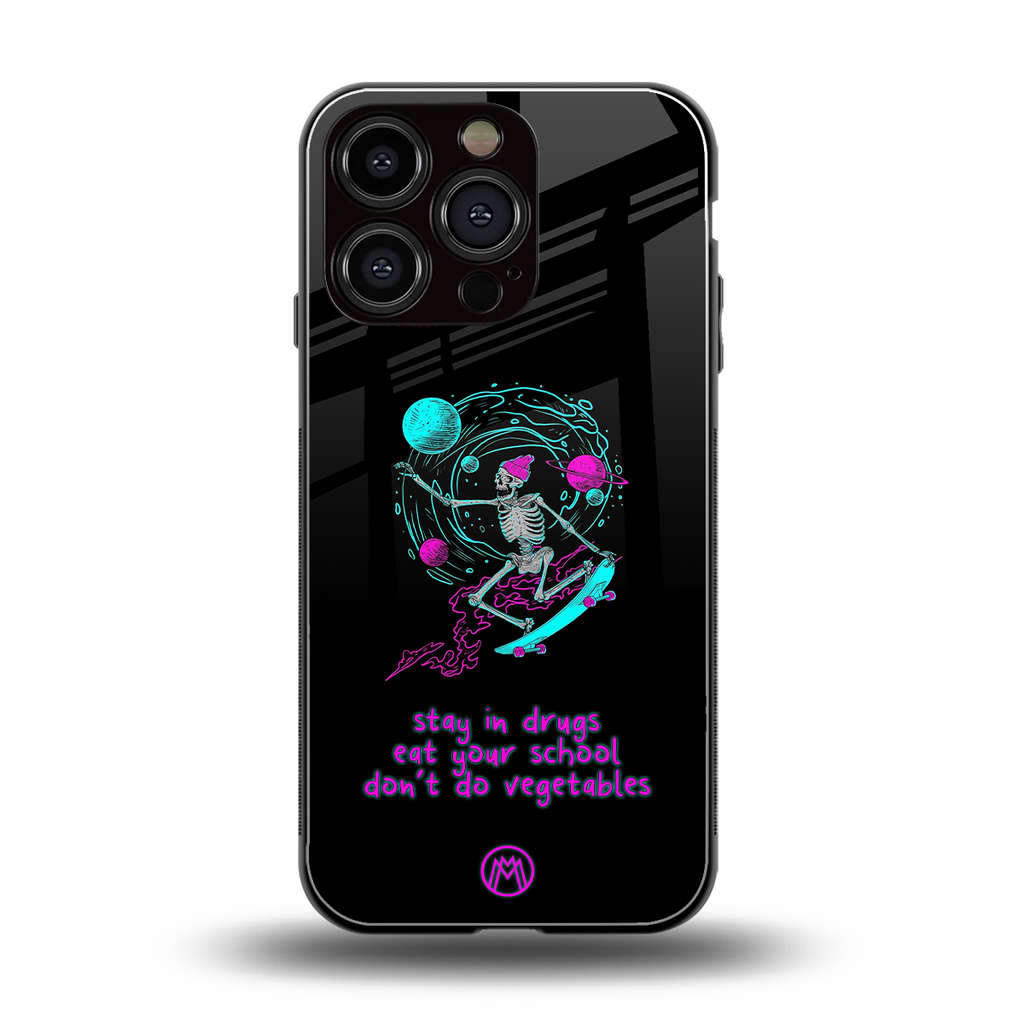 eat your school back phone cover | glass case for iphone 16 pro