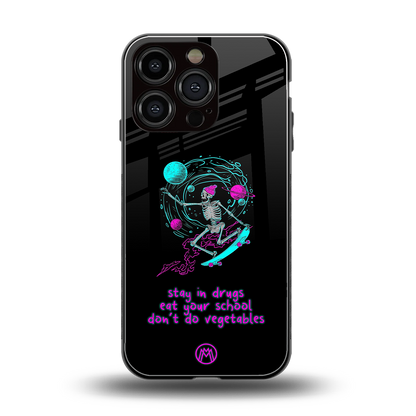 eat your school back phone cover | glass case for iphone 16 pro