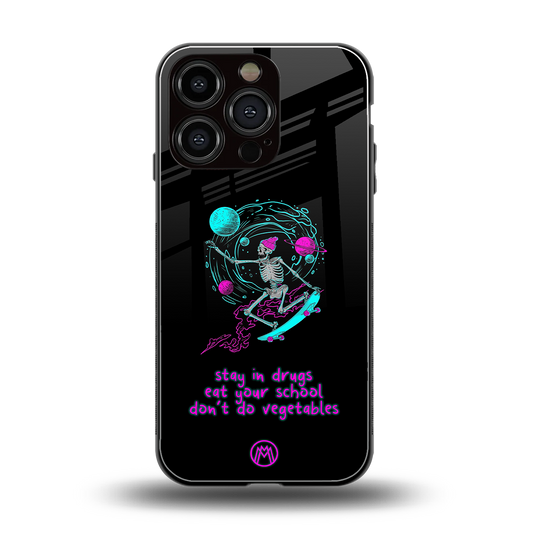 eat your school back phone cover | glass case for iphone 16 pro