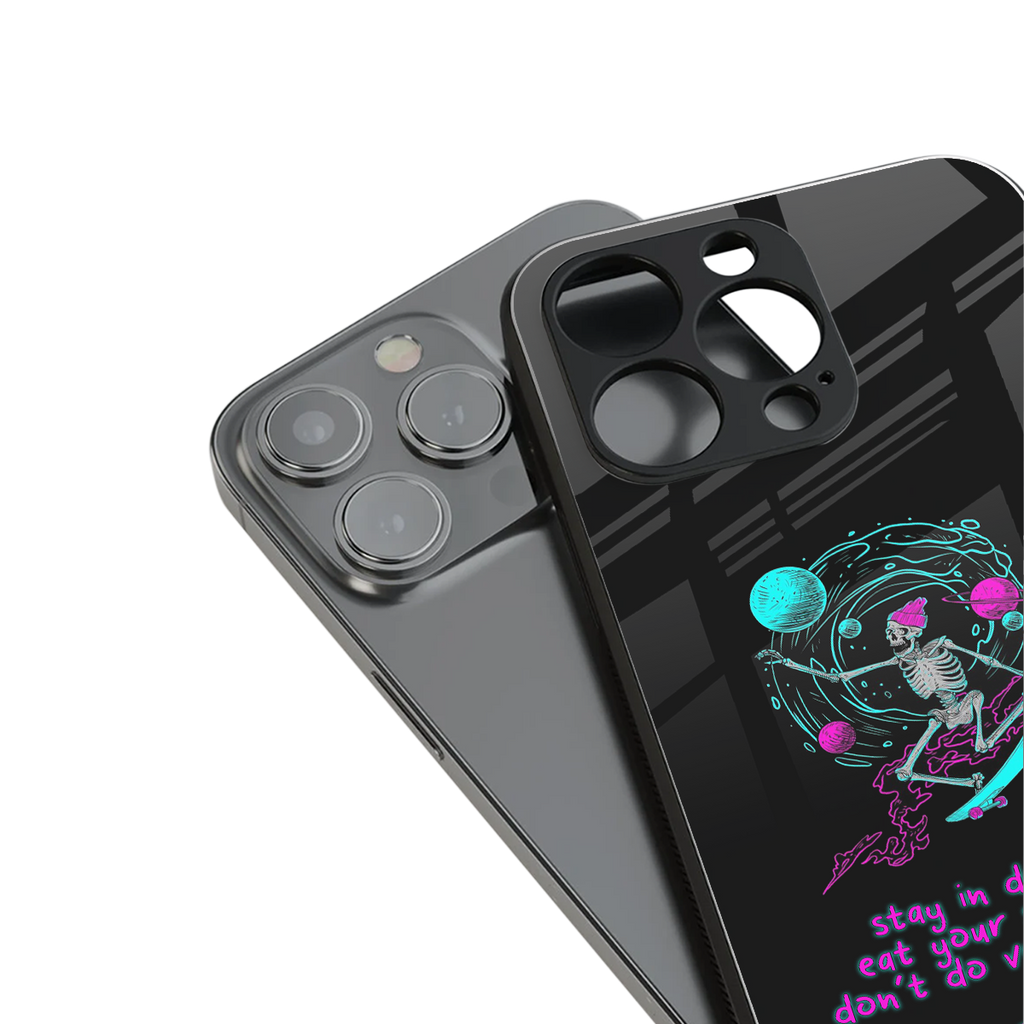 eat your school back phone cover | glass case for iphone 15 pro