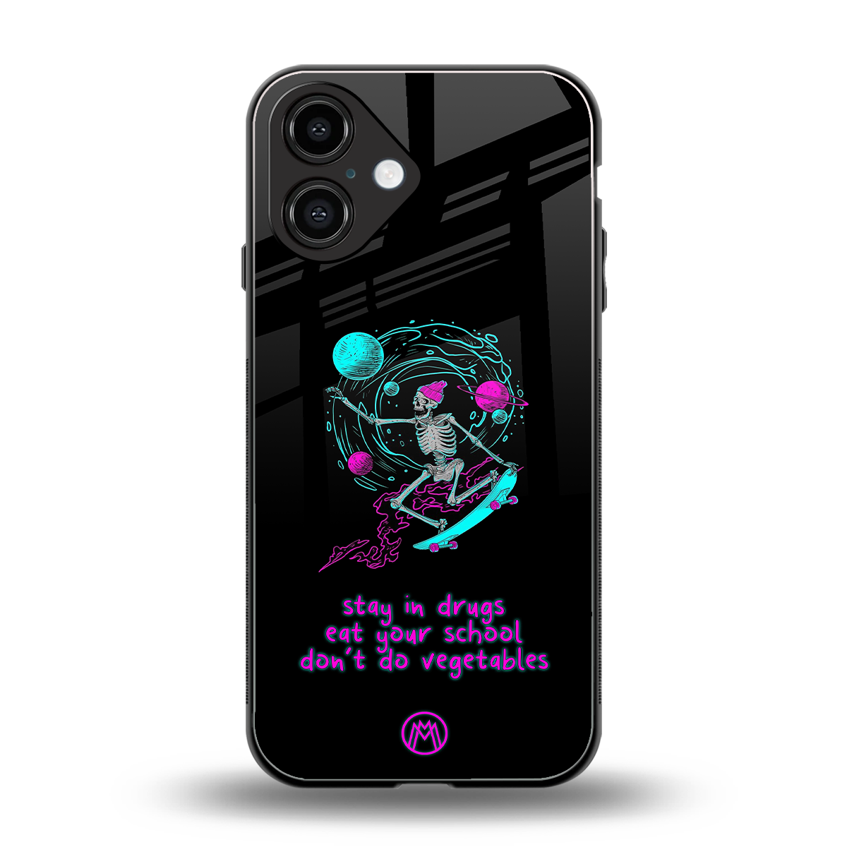 eat your school back phone cover | glass case for iphone 16