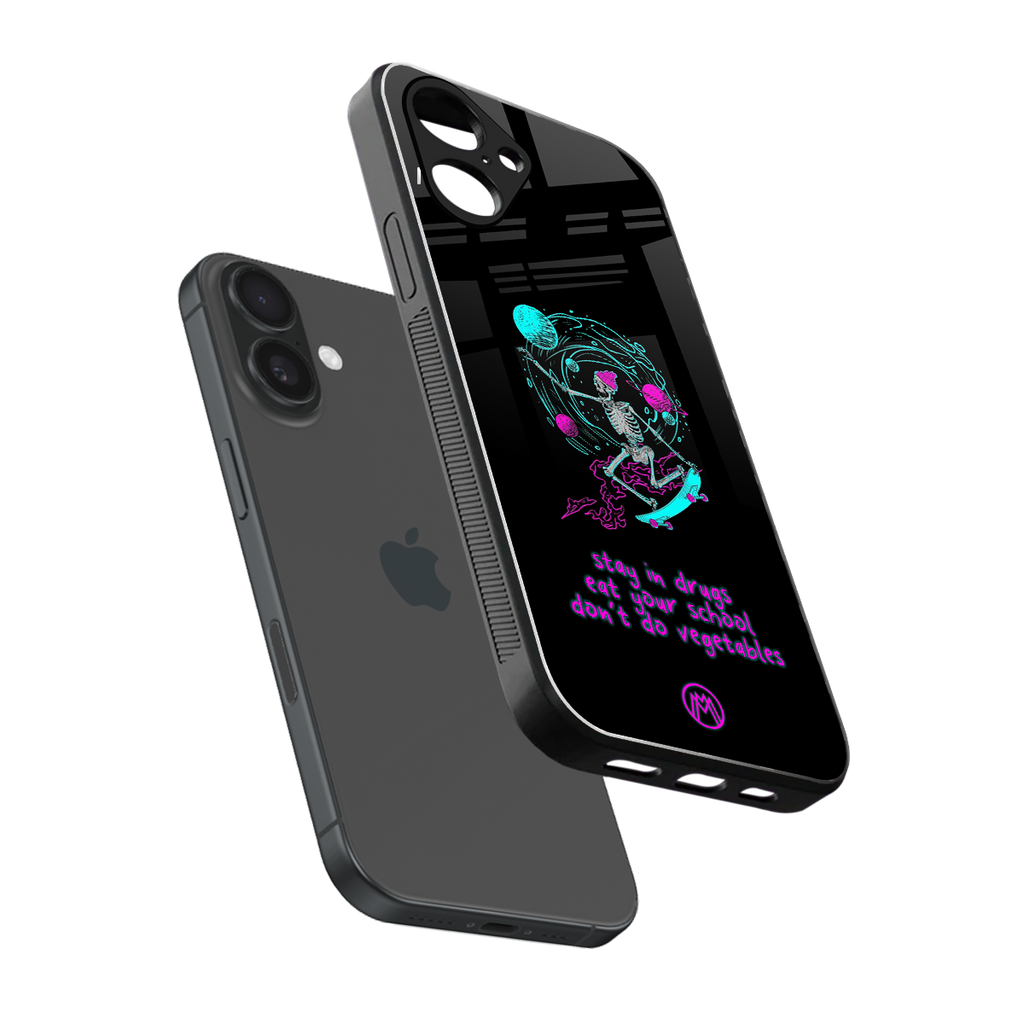 eat your school back phone cover | glass case for iphone 16