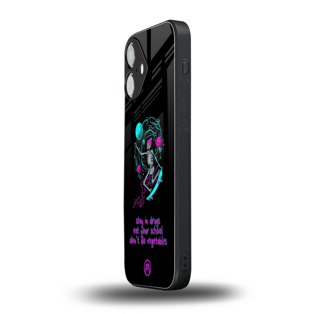 eat your school back phone cover | glass case for iphone 16