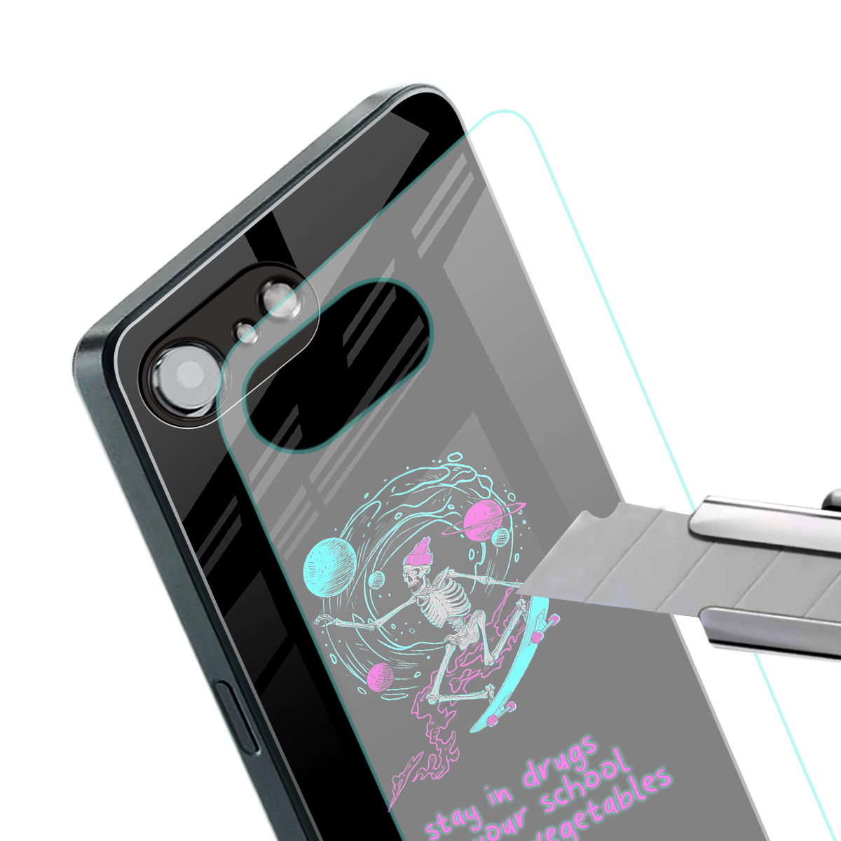 eat your school back phone cover | glass case for iphone 16e