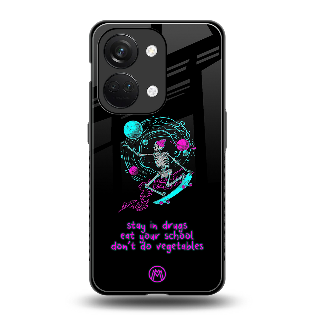 eat your school back phone cover | glass case for oneplus nord 3