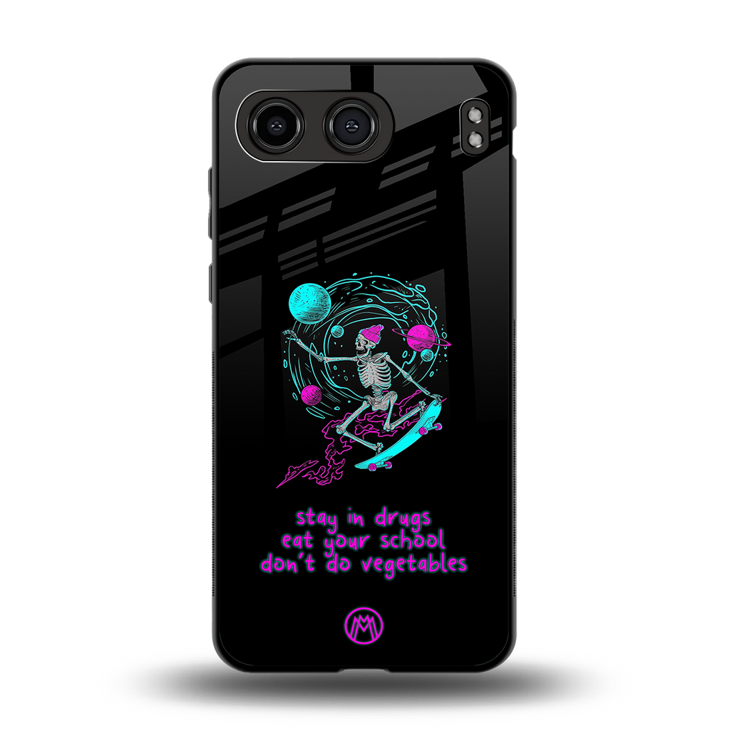 eat your school back phone cover | glass case for oneplus nord 4