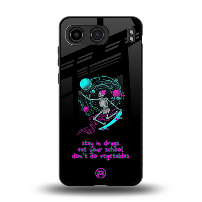 eat your school back phone cover | glass case for oneplus nord 4