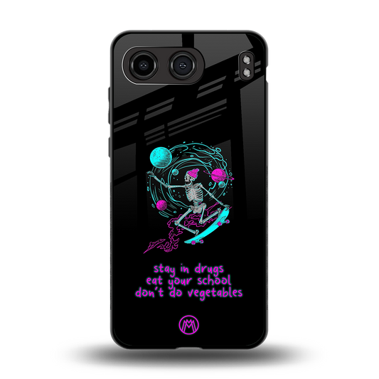 eat your school back phone cover | glass case for oneplus nord 4