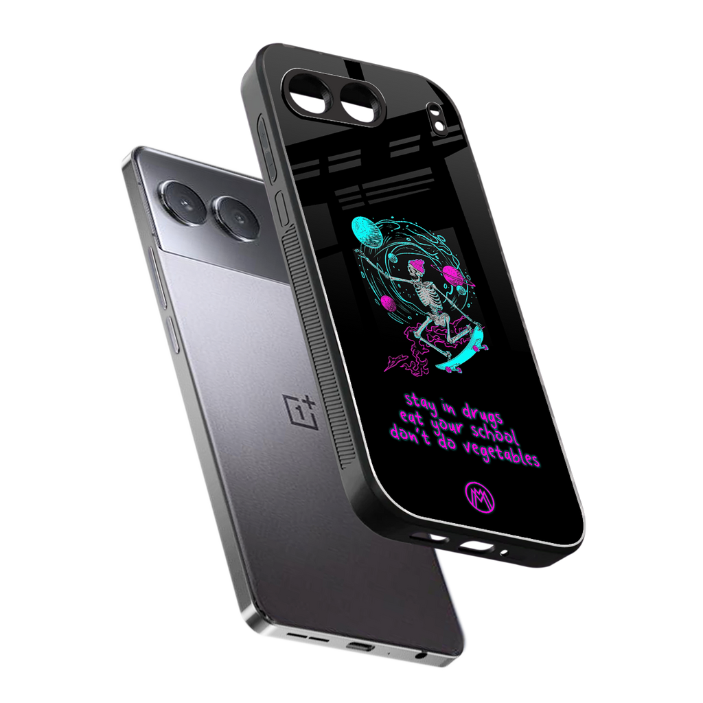 eat your school back phone cover | glass case for oneplus nord 4