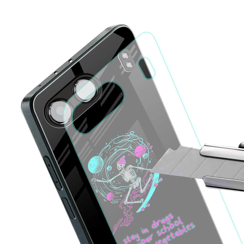 eat your school back phone cover | glass case for oneplus nord 4