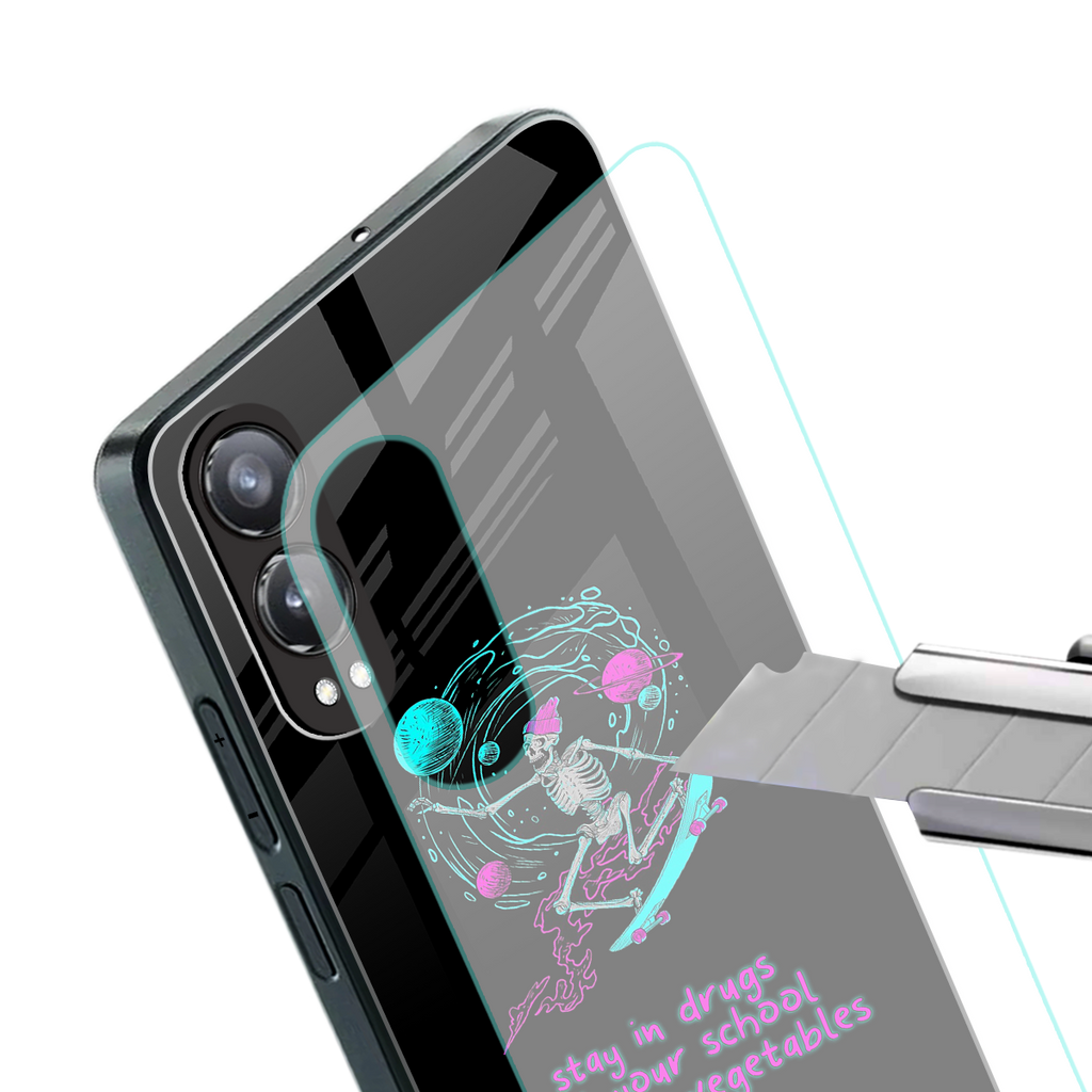 eat your school back phone cover | glass case for oneplus nord ce 4 lite