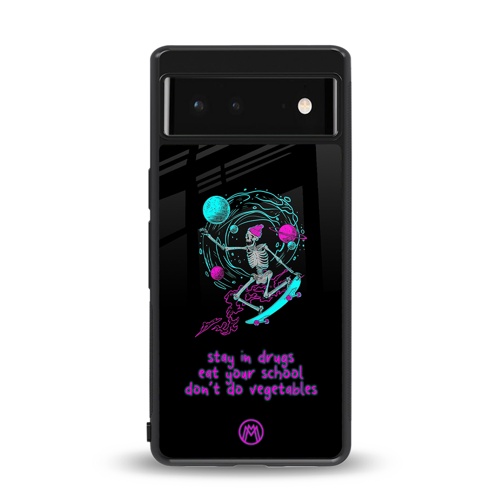 eat your school back phone cover | glass case for Google Pixel 6A