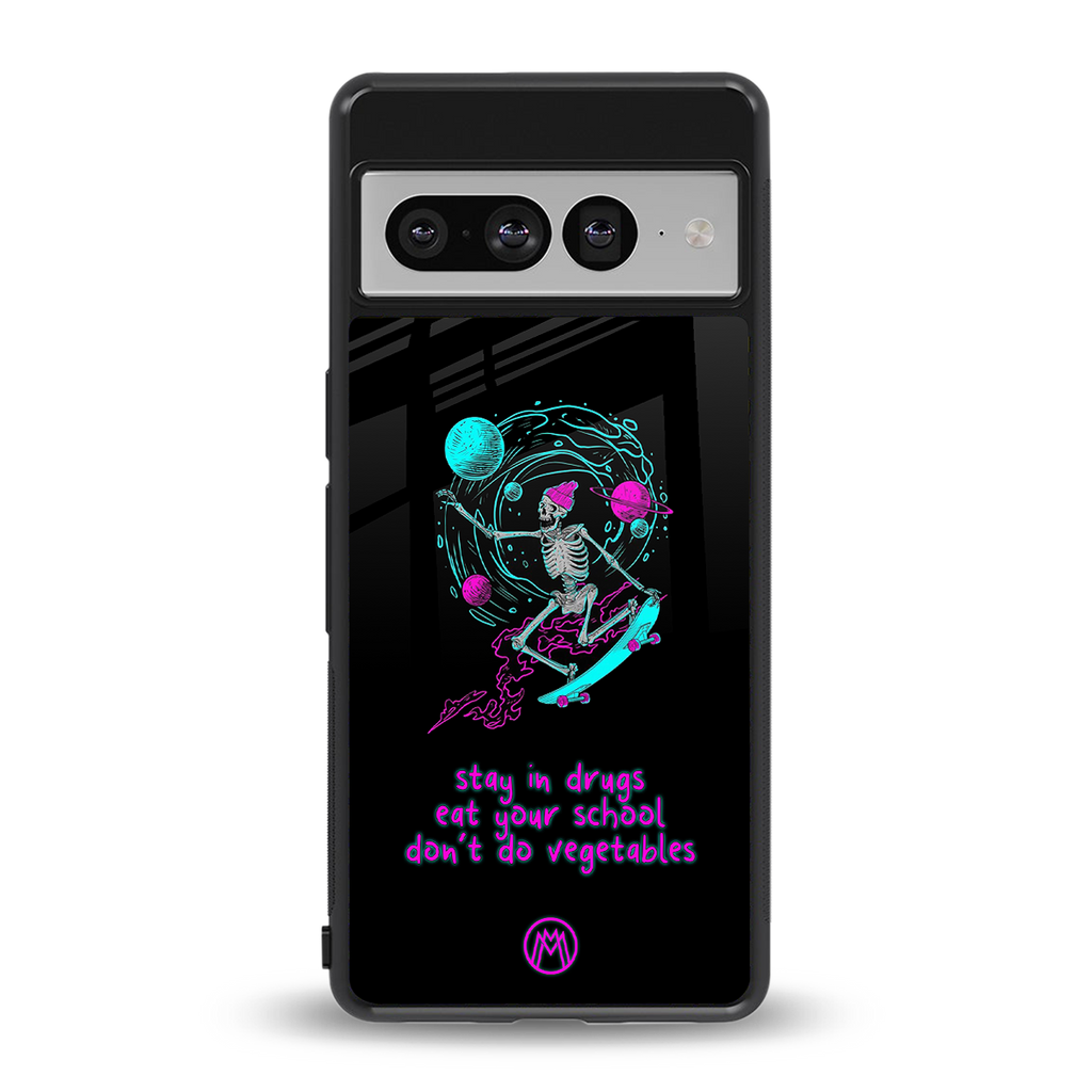 eat your school back phone cover | glass case for google pixel 7 pro