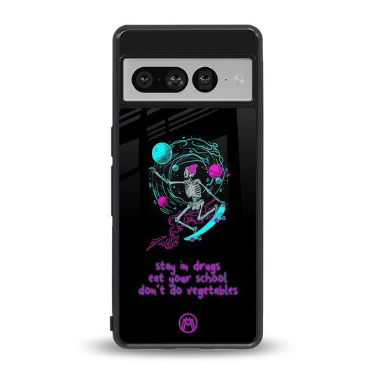 eat your school back phone cover | glass case for google pixel 7 pro