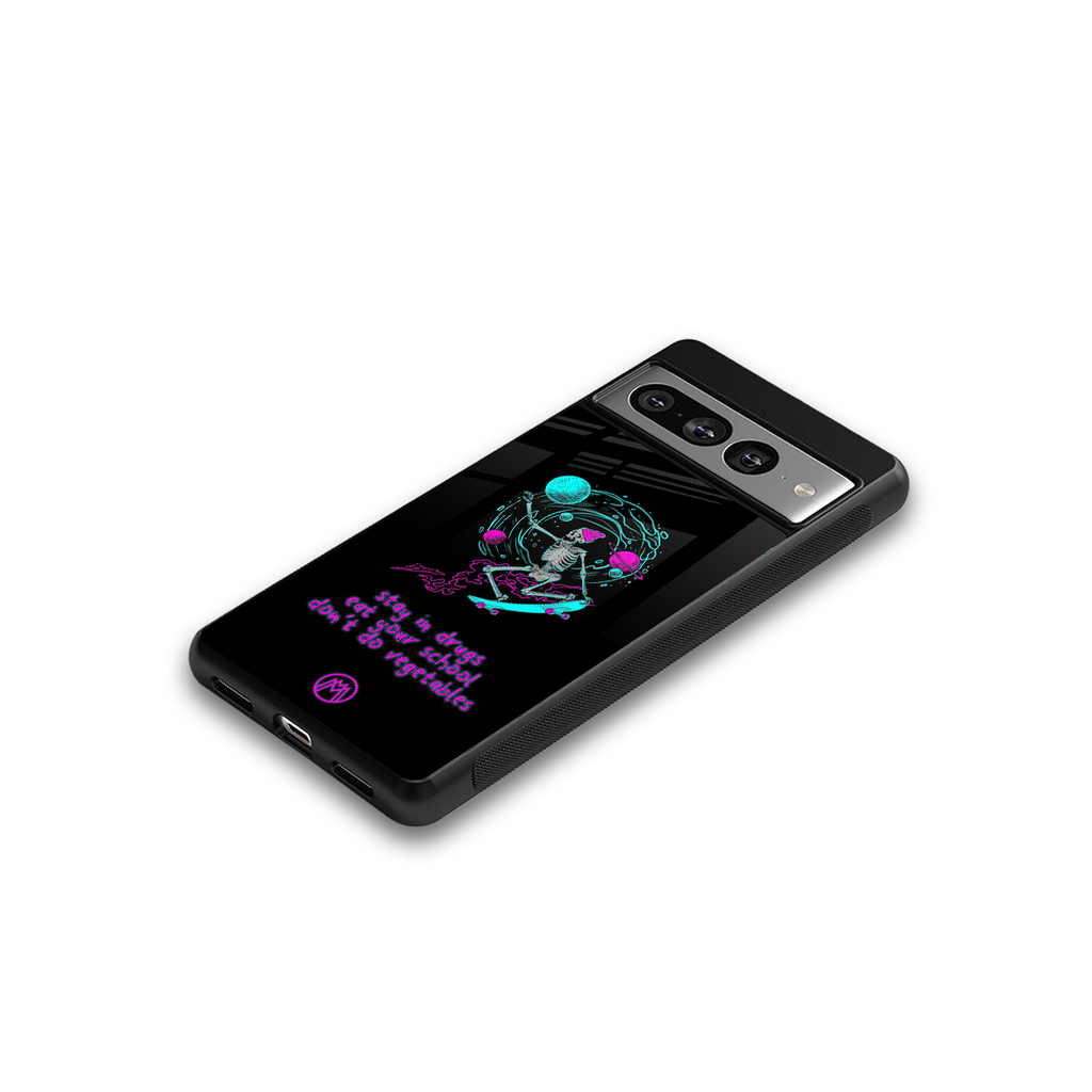 eat your school back phone cover | glass case for google pixel 7 pro