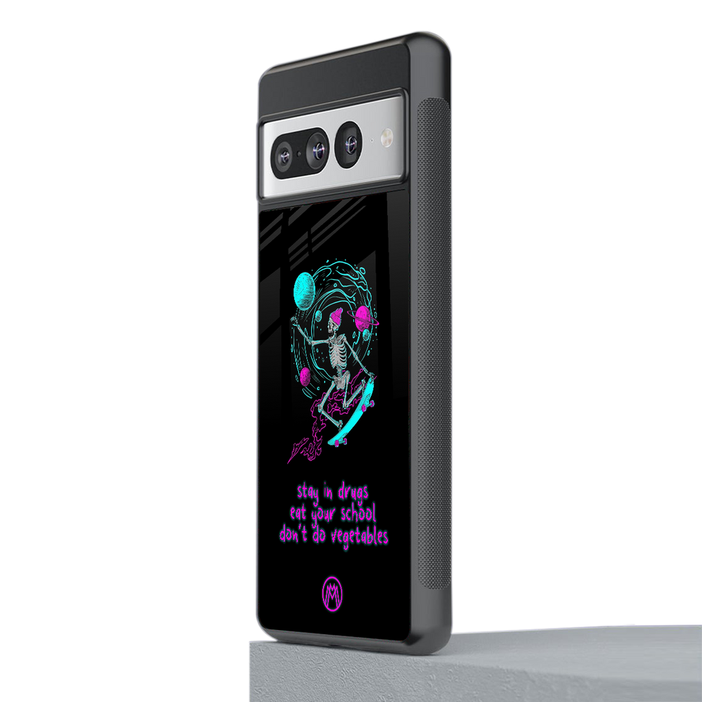 eat your school back phone cover | glass case for google pixel 7 pro