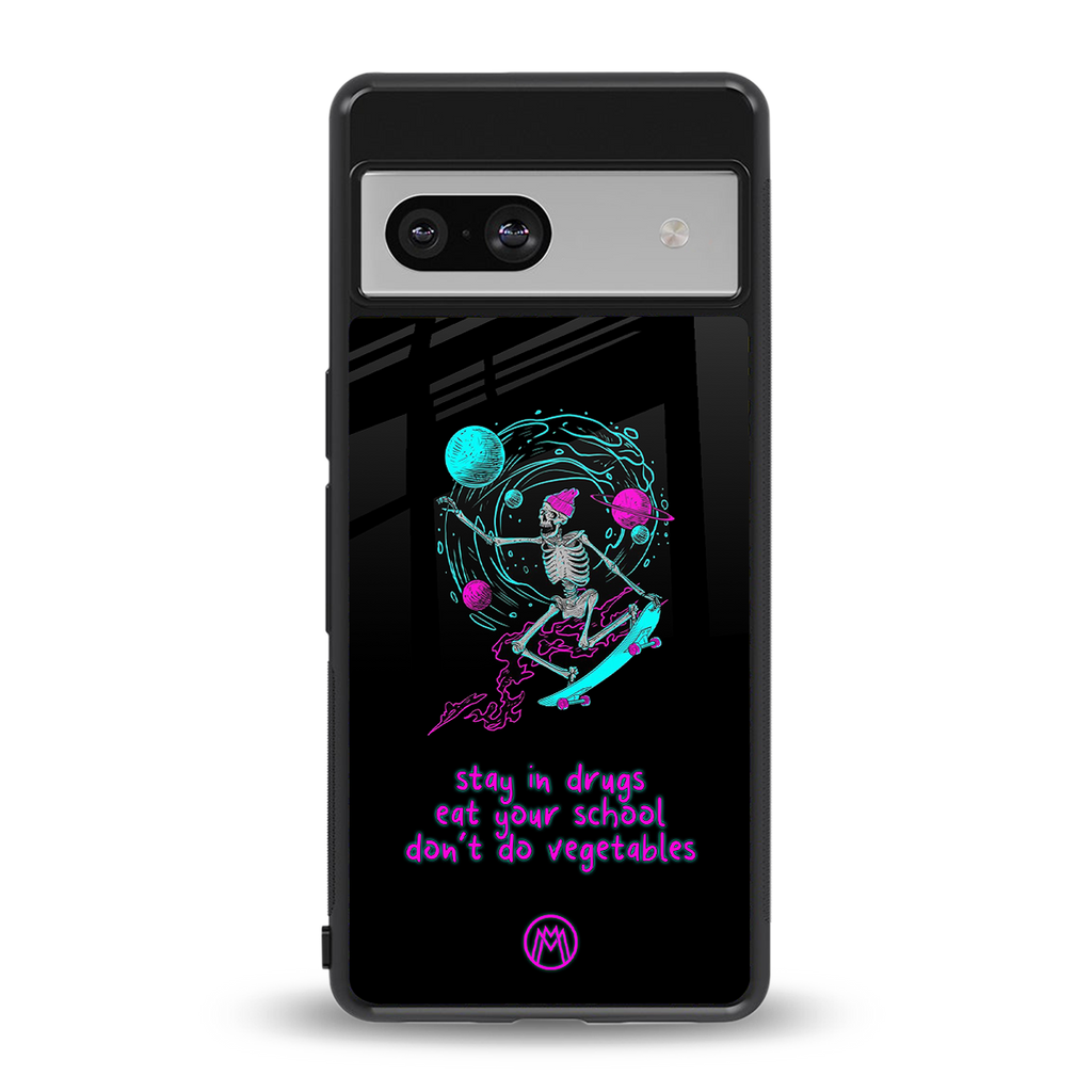 eat your school back phone cover | glass case for Google Pixel 7