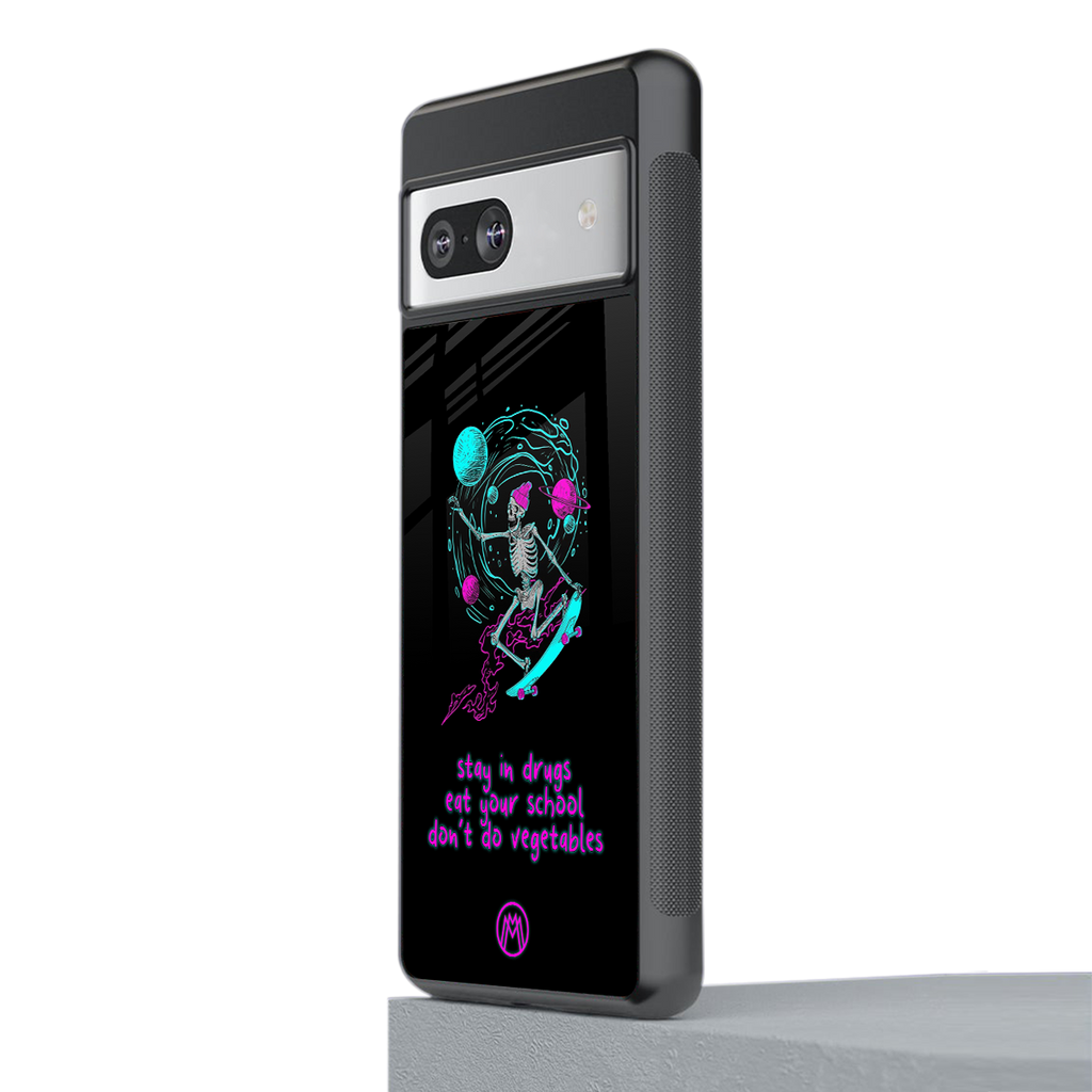 eat your school back phone cover | glass case for Google Pixel 7