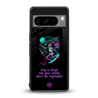 eat your school back phone cover | glass case for google pixel 8 pro
