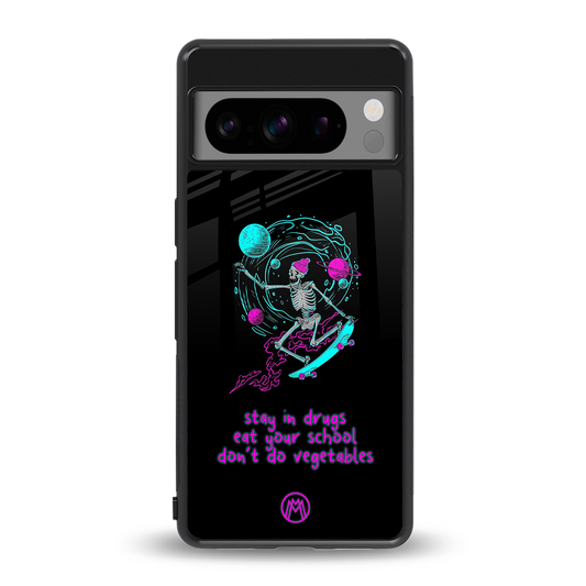 eat your school back phone cover | glass case for google pixel 8 pro