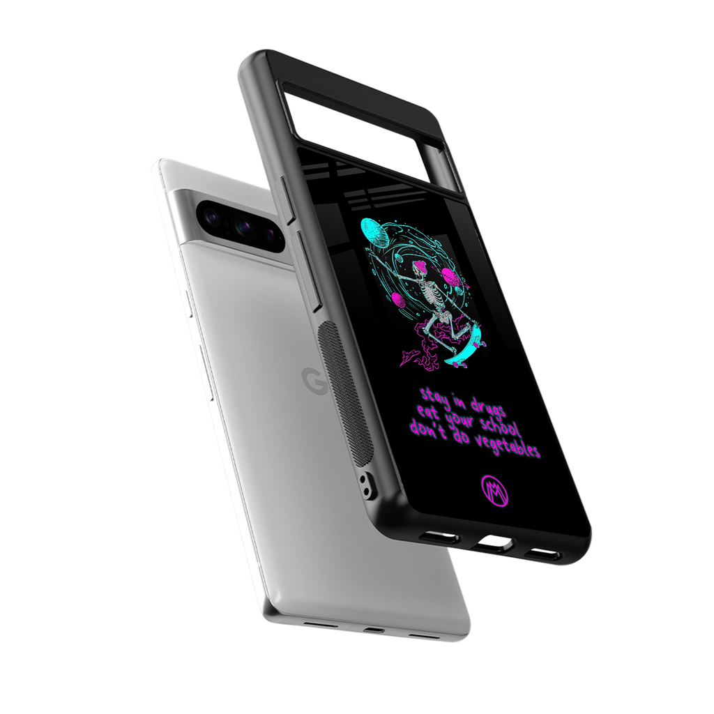 eat your school back phone cover | glass case for google pixel 8 pro