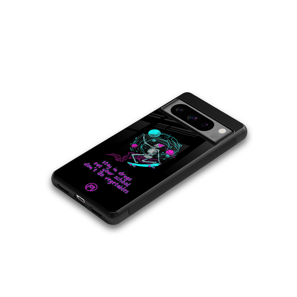 eat your school back phone cover | glass case for google pixel 8 pro