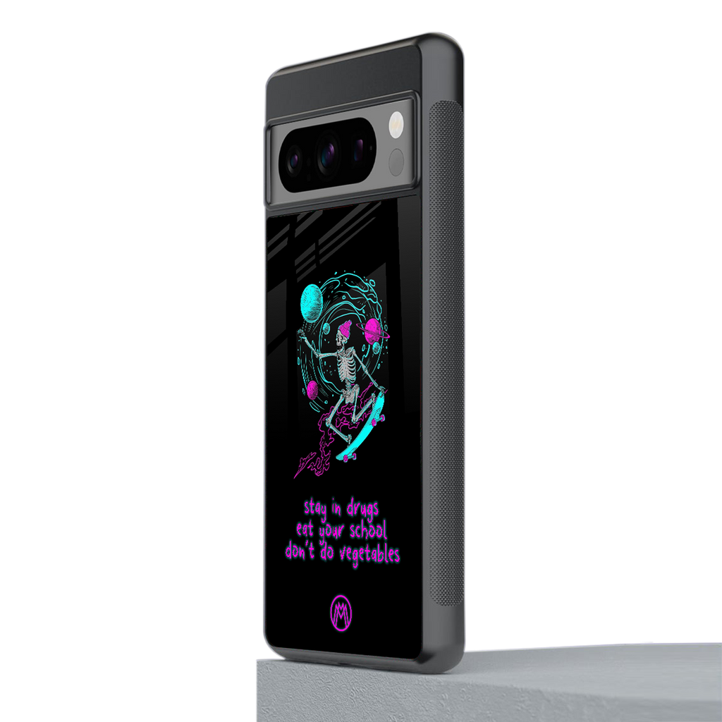 eat your school back phone cover | glass case for google pixel 8 pro