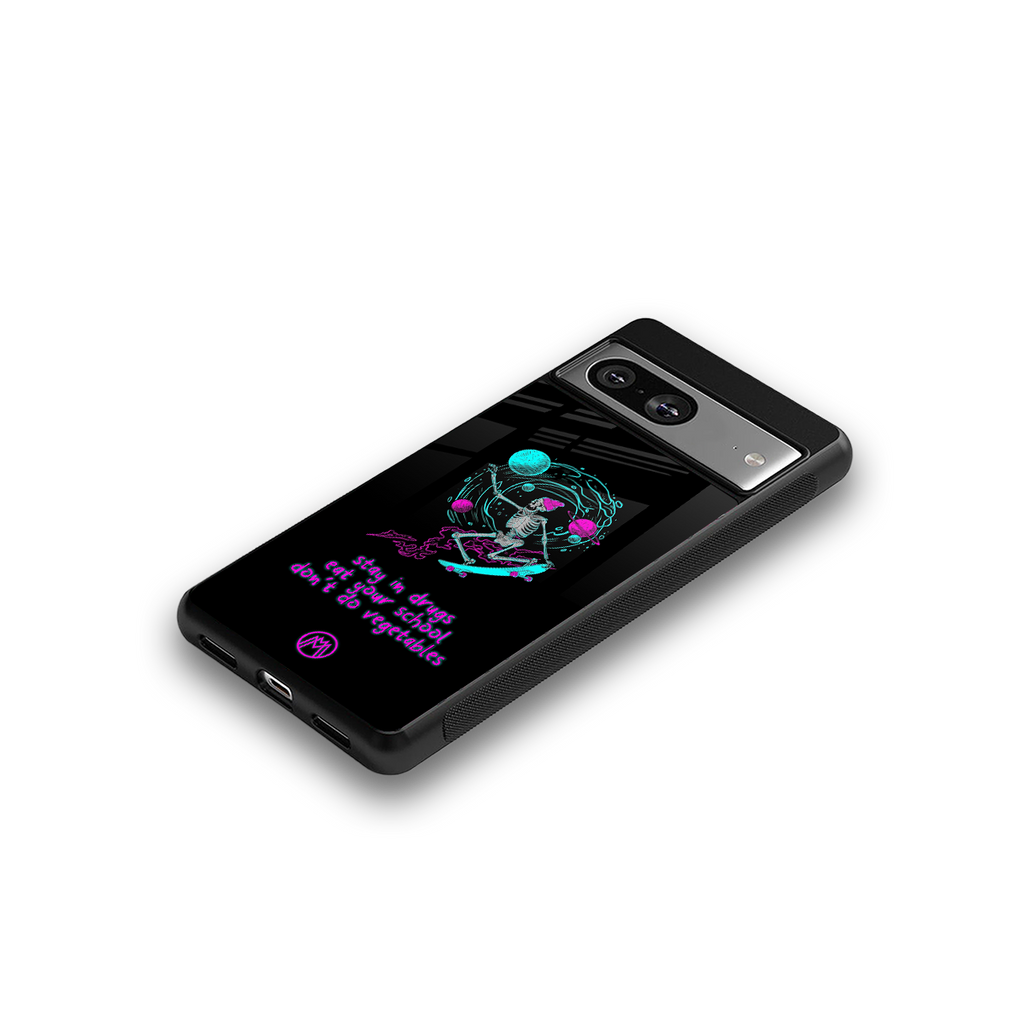 eat your school back phone cover | glass case for Google Pixel 8