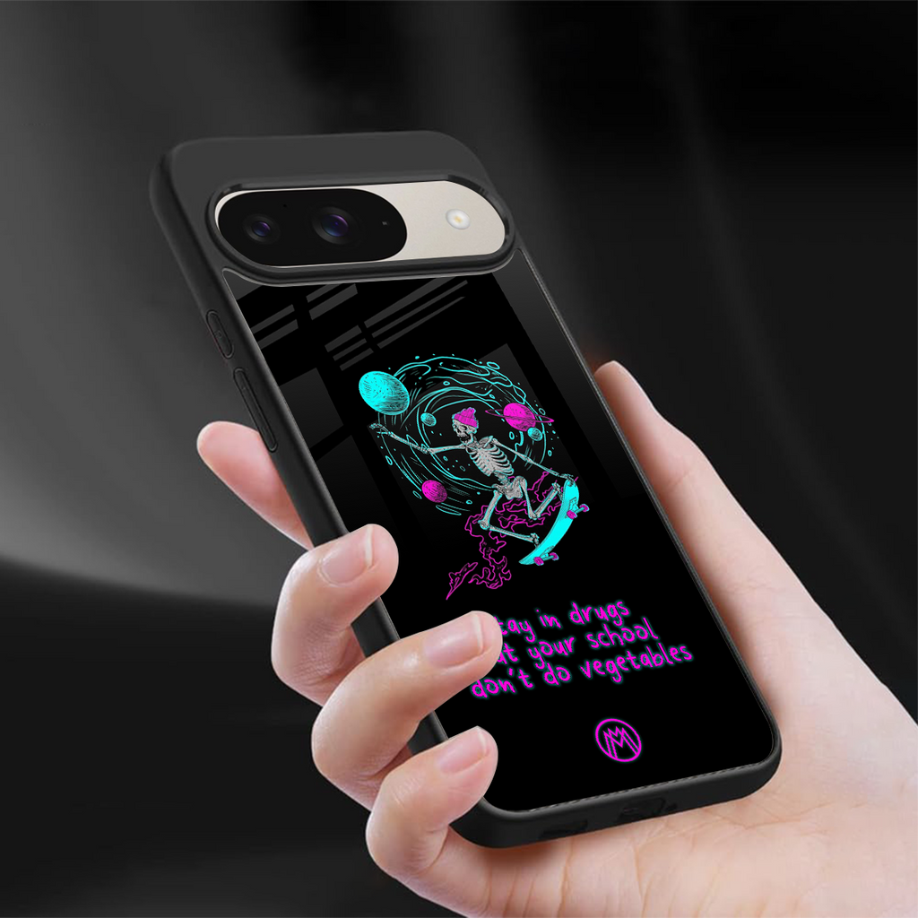 eat your school back phone cover | glass case for google pixel 9