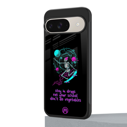 eat your school back phone cover | glass case for google pixel 9
