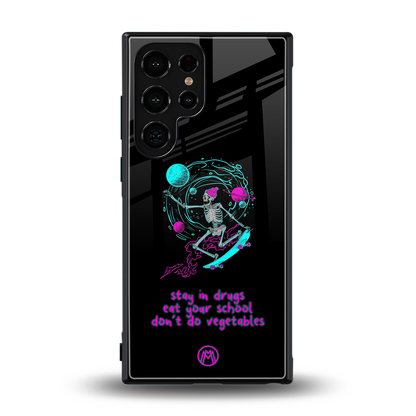 eat your school back phone cover | glass case for samsung galaxy s24 ultra