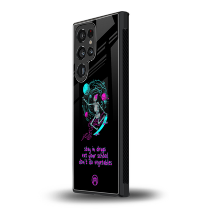 eat your school back phone cover | glass case for samsung galaxy s23 ultra