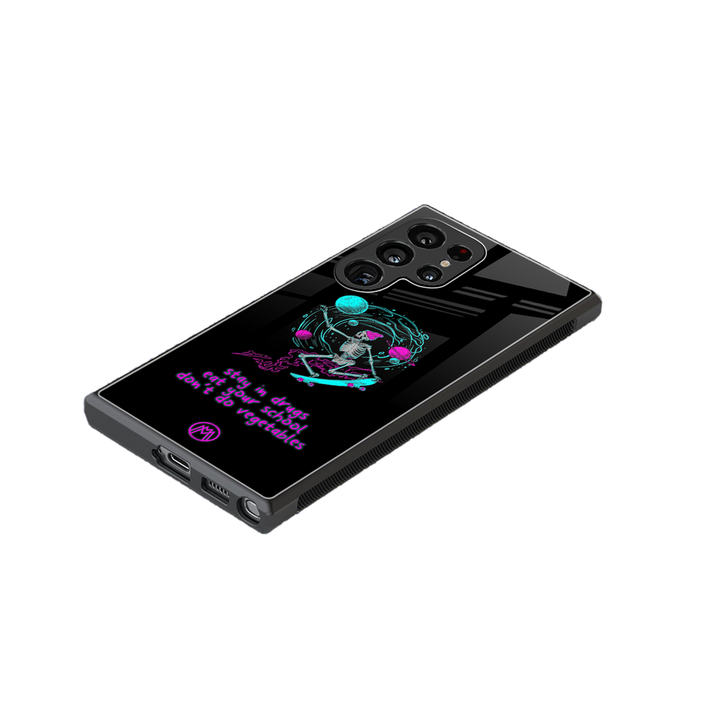 eat your school back phone cover | glass case for samsung galaxy s24 ultra
