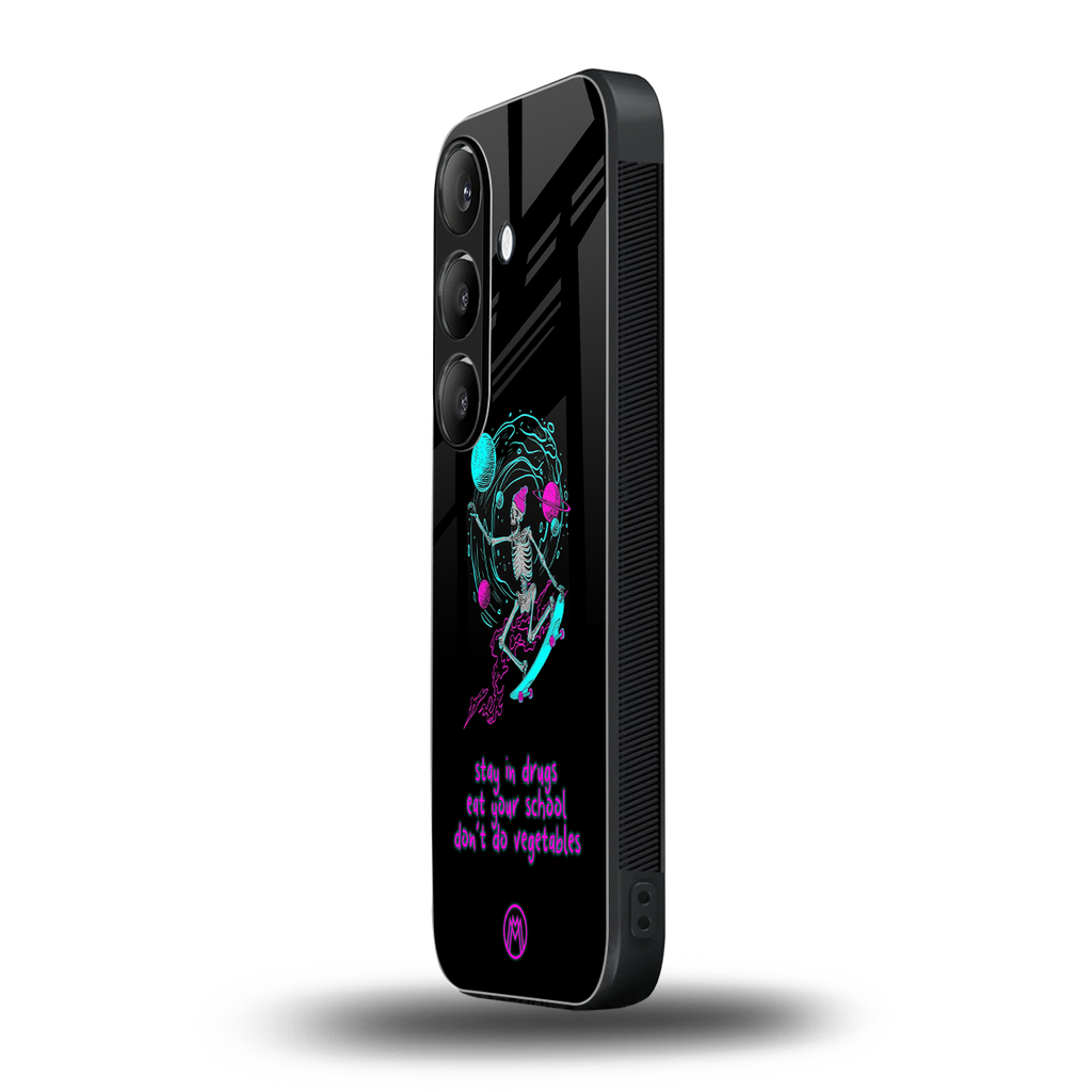 eat your school back phone cover | glass case for samsung galaxy s24 plus