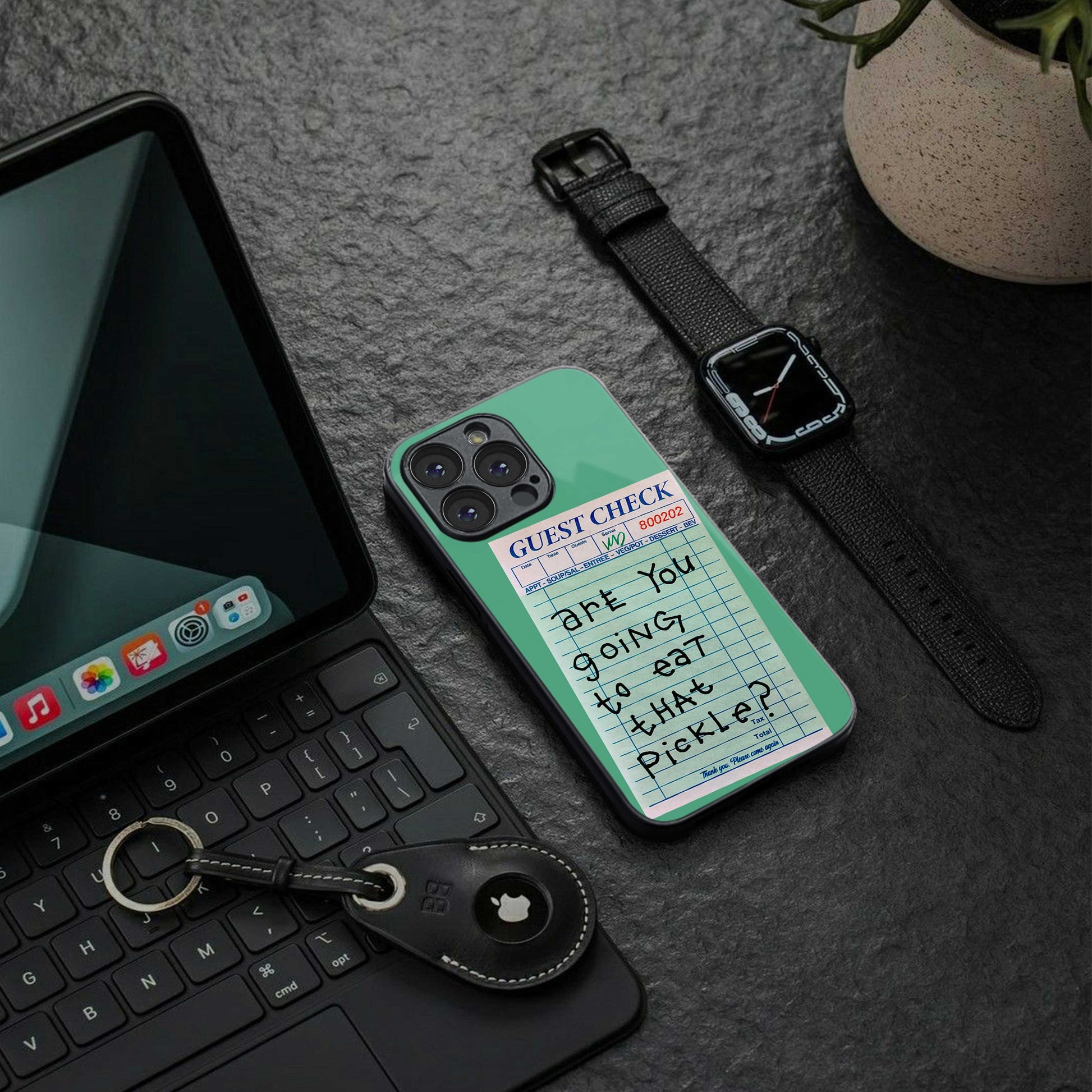 eat that pickle back phone cover | glass case for samsung galaxy s23 plus