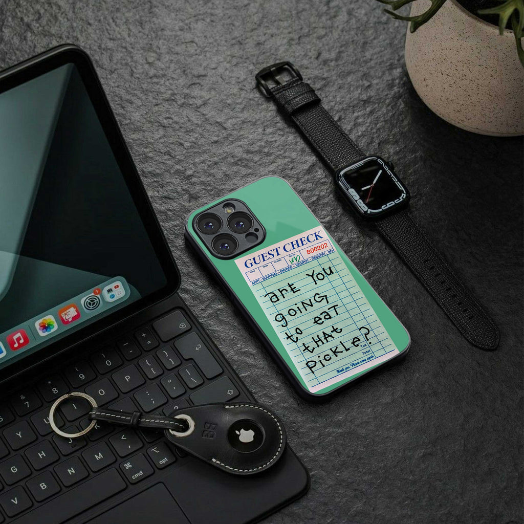 eat that pickle back phone cover | glass case for samsung galaxy s24 ultra