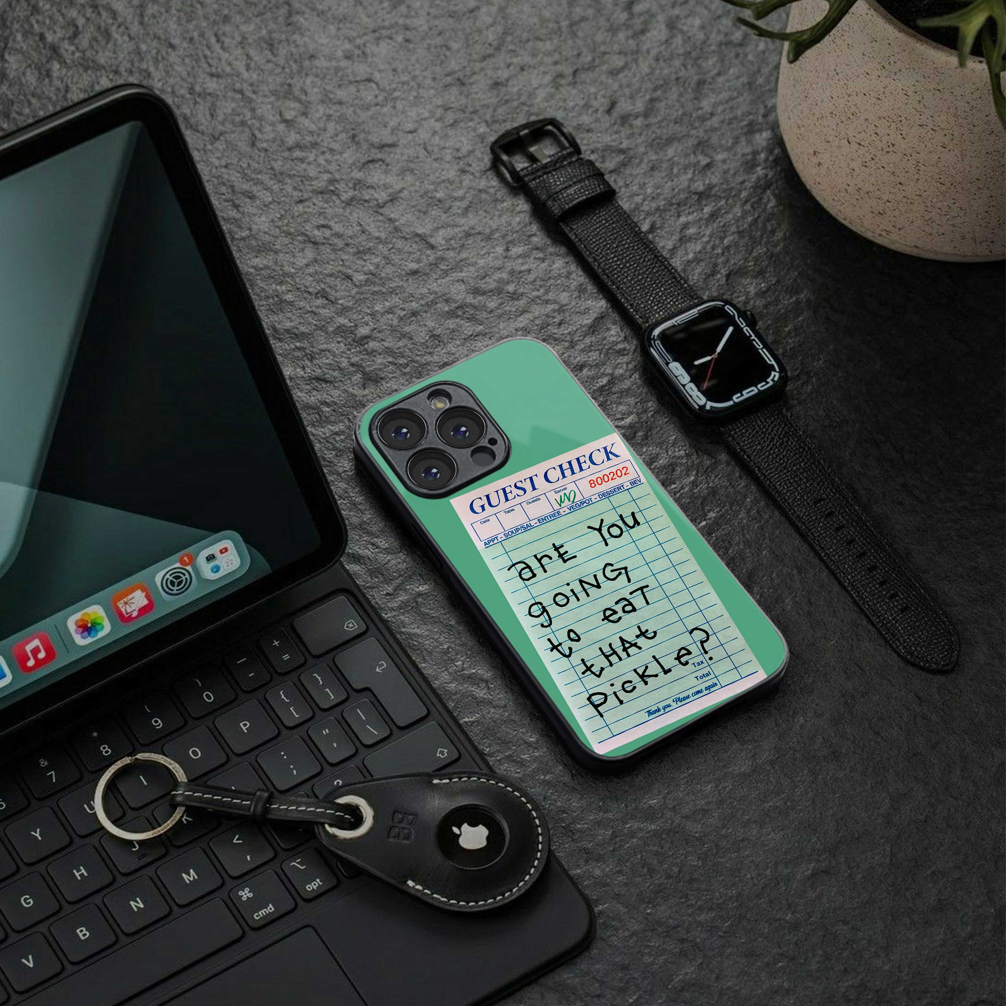 eat that pickle back phone cover | glass case for samsung galaxy s24 ultra