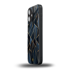 elite blue geometric back phone cover | glass case for iphone 16