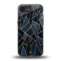 elite blue geometric back phone cover | glass case for iphone 16e