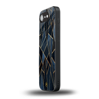 elite blue geometric back phone cover | glass case for iphone 16e