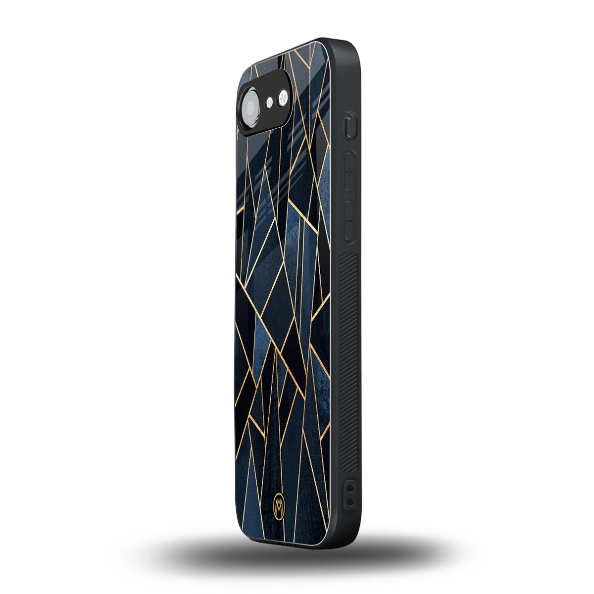 elite blue geometric back phone cover | glass case for iphone 16e
