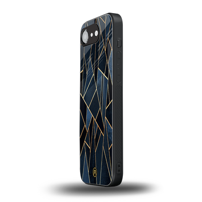 elite blue geometric back phone cover | glass case for iphone 16e