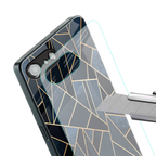 elite blue geometric back phone cover | glass case for iphone 16e