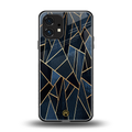 elite blue geometric back phone cover | glass case for nothing phone 1
