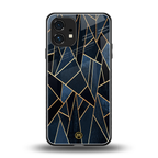 elite blue geometric back phone cover | glass case for nothing phone 1