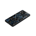 elite blue geometric back phone cover | glass case for nothing phone 1