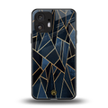 elite blue geometric back phone cover | glass case for nothing phone 2
